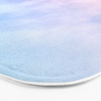 Pastel Rainbow Watercolor Clouds Bath Mat Gallery Image 3