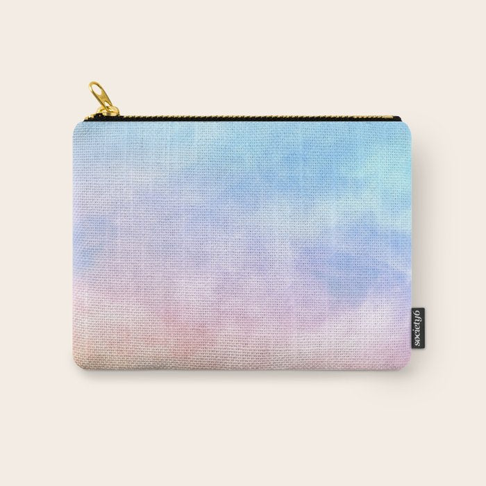 Pastel Rainbow Watercolor Clouds Carry All Pouch Gallery Image 1