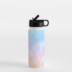 Pastel Rainbow Watercolor Clouds Water Bottle Gallery Image 1
