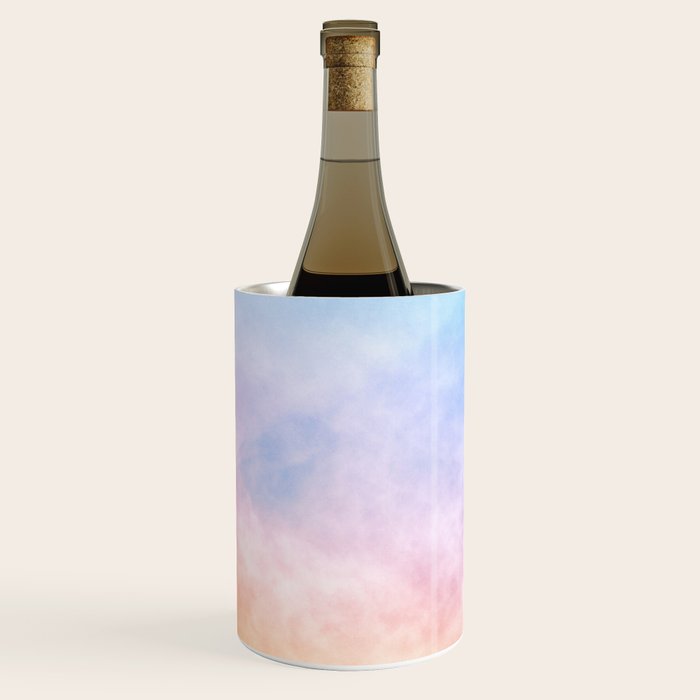 Pastel Rainbow Watercolor Clouds Wine Chiller Gallery Image 2