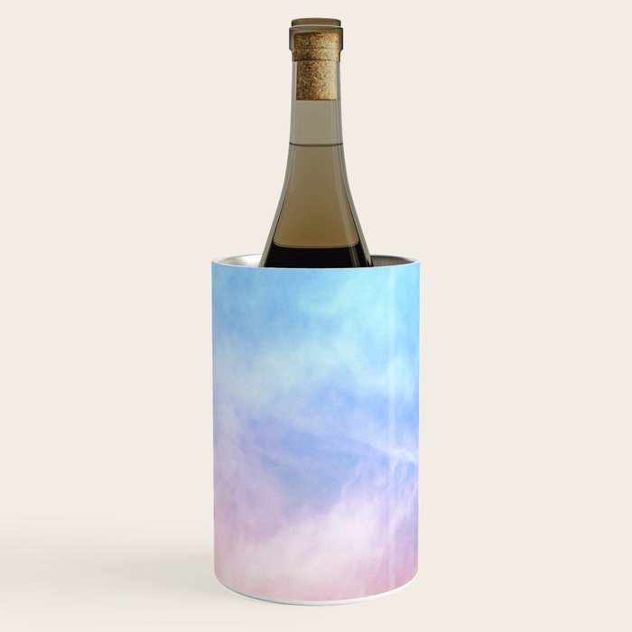 Pastel Rainbow Watercolor Clouds Wine Chiller Gallery Image 3