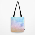 Pastel Rainbow Watercolor Clouds Tote Bag Gallery Image 2