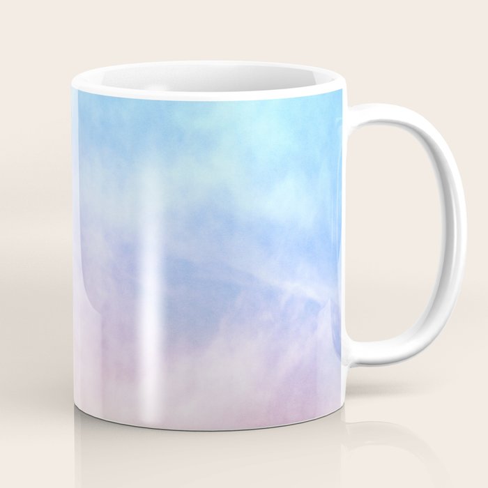 Pastel Rainbow Watercolor Clouds Coffee Mug Gallery Image 1