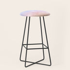 Pastel Rainbow Watercolor Clouds Stool Gallery Image 1