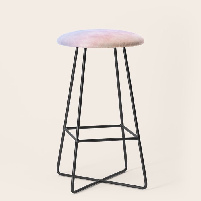 Pastel Rainbow Watercolor Clouds Stool Gallery Image 1