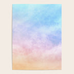 Pastel Rainbow Watercolor Clouds Poster Gallery Image 4