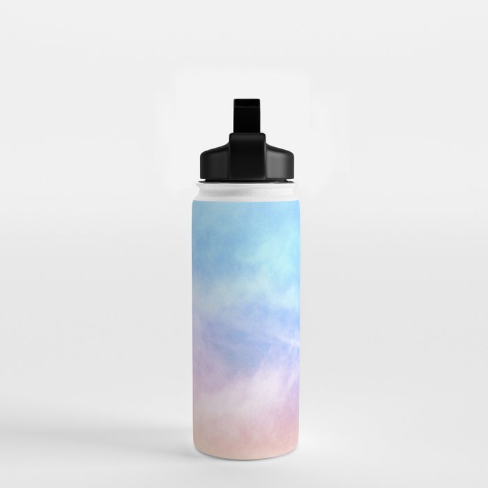 Pastel Rainbow Watercolor Clouds Water Bottle Gallery Image 2