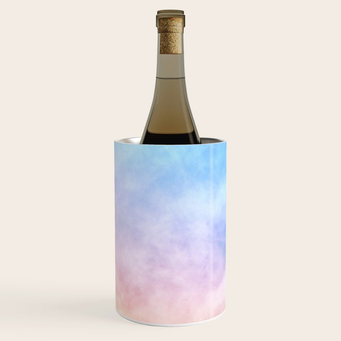 Pastel Rainbow Watercolor Clouds Wine Chiller Gallery Image 1