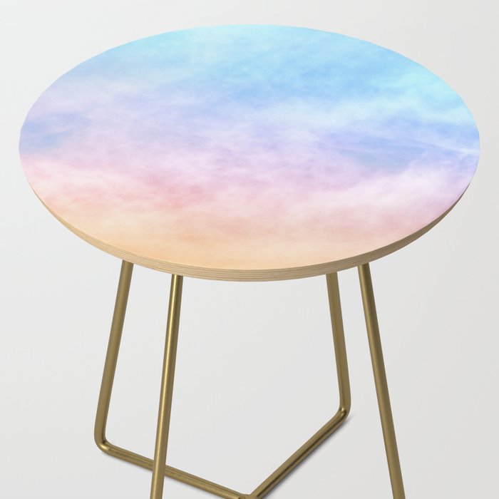 Pastel Rainbow Watercolor Clouds Side Table Gallery Image 2