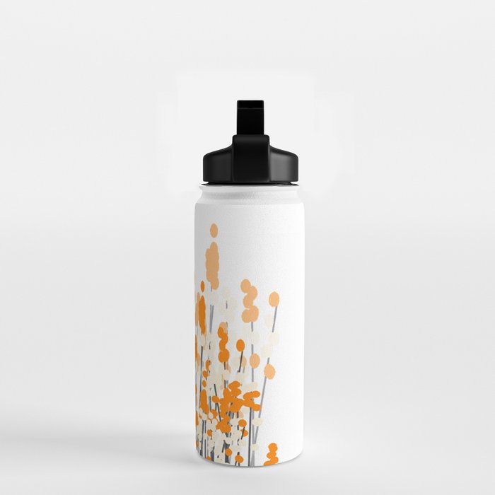 Orange Spring Bouquet on White Background #decor #society6 #buyart Water Bottle Gallery Image 2