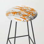 Orange Spring Bouquet on White Background #decor #society6 #buyart Stool Gallery Image 2