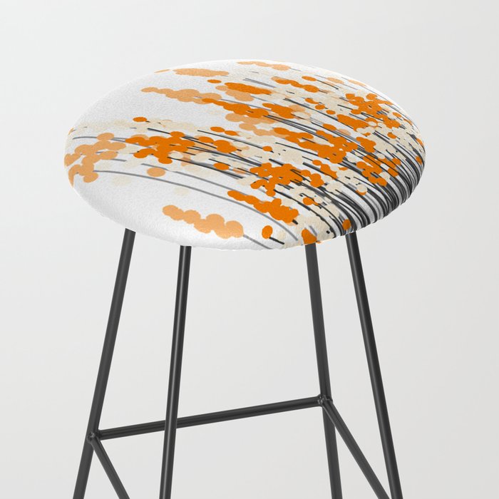 Orange Spring Bouquet on White Background #decor #society6 #buyart Stool Gallery Image 2