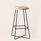 Orange Spring Bouquet on White Background #decor #society6 #buyart Stool Gallery Image 1
