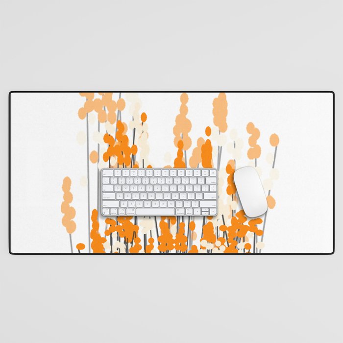 Orange Spring Bouquet on White Background #decor #society6 #buyart Desk Mat Gallery Image 1