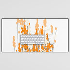 Orange Spring Bouquet on White Background #decor #society6 #buyart Desk Mat Gallery Image 1