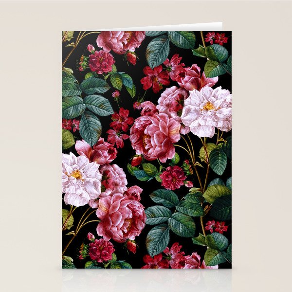 Red Floral Garden Stationery Card Gallery Image 2