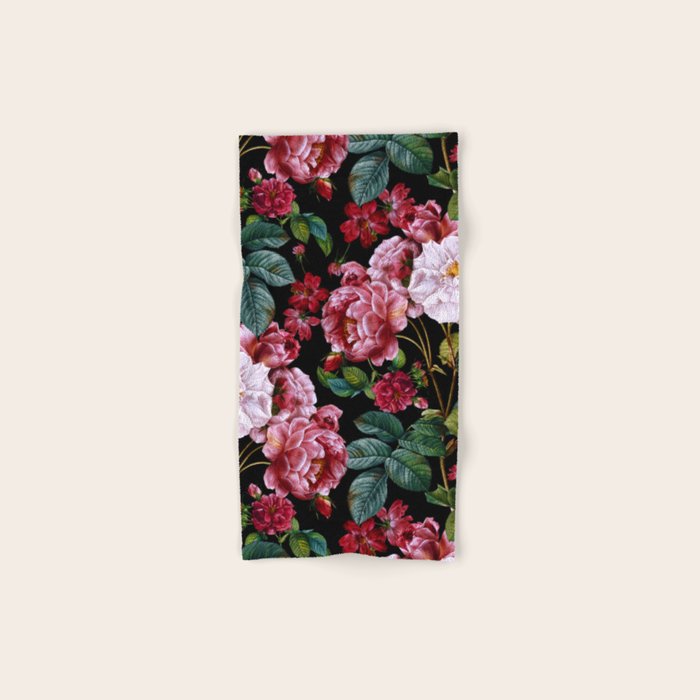 Red Floral Garden Bath Towel Gallery Image 1
