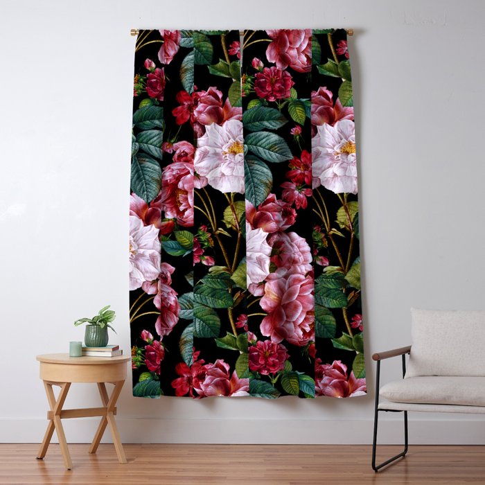 Red Floral Garden Window Curtain Gallery Image 5