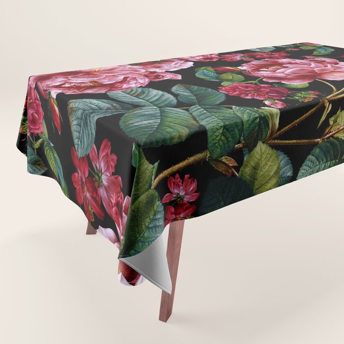 Red Floral Garden Tablecloth Gallery Image 1