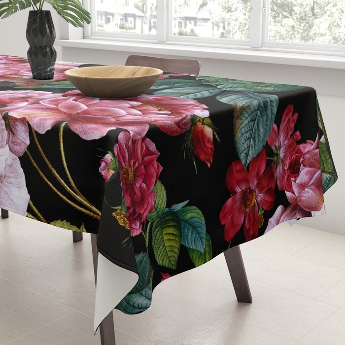 Red Floral Garden Tablecloth Gallery Image 3