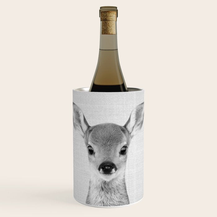 Baby Deer - Black & White Wine Chiller Gallery Image 1
