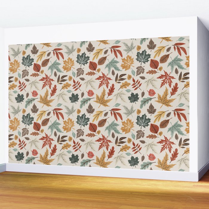 Autumn leaves fall IU Wall Mural Gallery Image 2