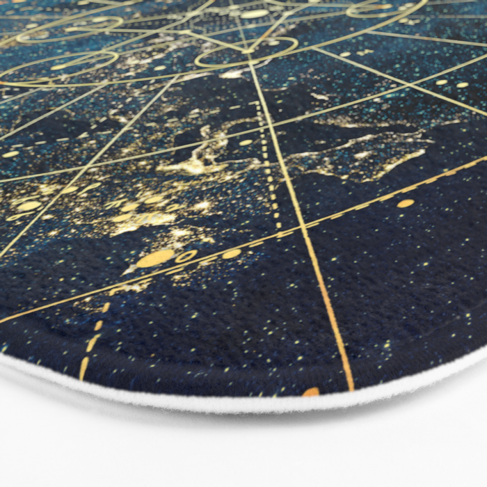 Star Map :: City Lights Bath Mat Gallery Image 3