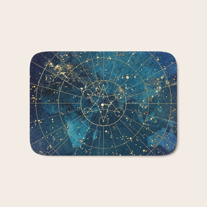 Star Map :: City Lights Bath Mat Gallery Image 1