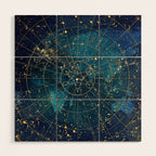 Star Map :: City Lights Wood Wall Art Gallery Image 1