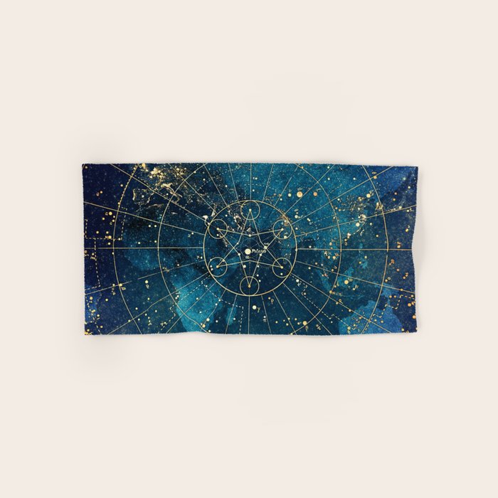 Star Map :: City Lights Hand & Bath Towel Gallery Image 1