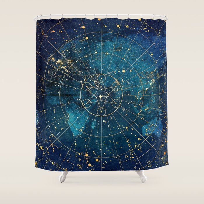 Star Map :: City Lights Shower Curtain Gallery Image 1