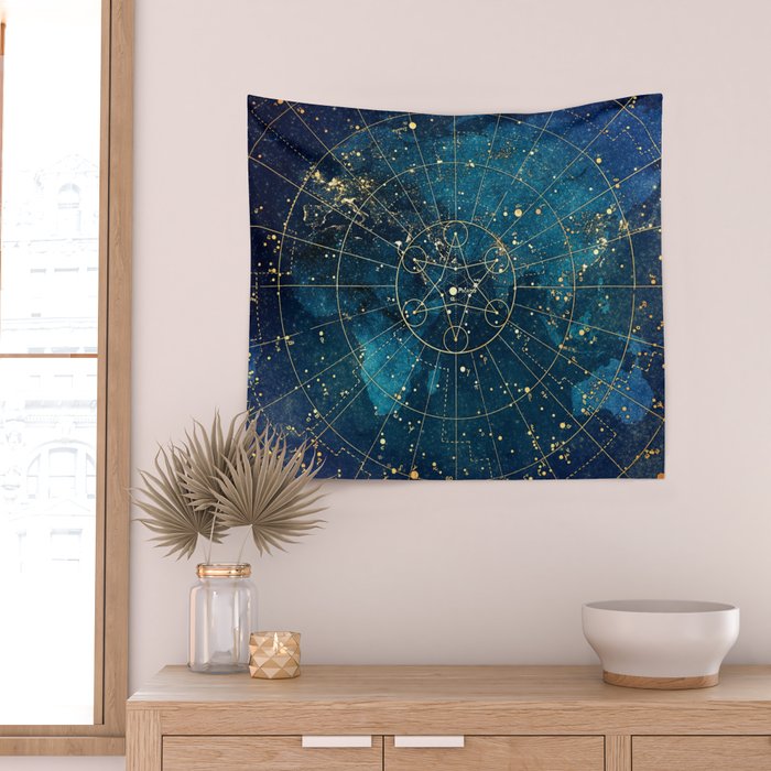 Star Map :: City Lights Wall Tapestry Gallery Image 2