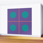 Retro Geometric Circle Grid Wall Mural Gallery Image 2