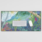 Jungle Paradise Watercolor Desk Mat Gallery Image 1