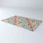 Vivid Colorful Art Nouveau Floral Rug Gallery Image 3