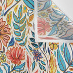 Vivid Colorful Art Nouveau Floral Wall Tapestry Gallery Image 3