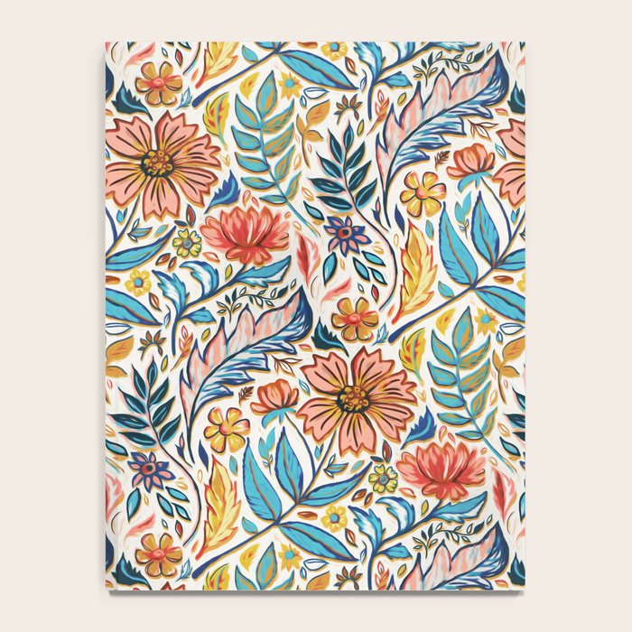 Vivid Colorful Art Nouveau Floral Notebook Gallery Image 4