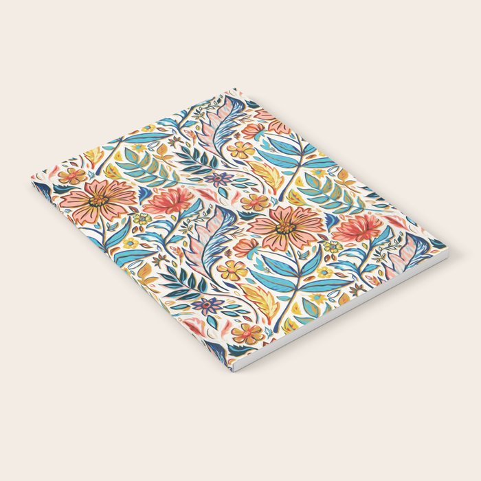 Vivid Colorful Art Nouveau Floral Notebook Gallery Image 2