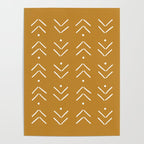 Arrow Lines Pattern Design 10 in mustard yellow Poster Gallery Image 4