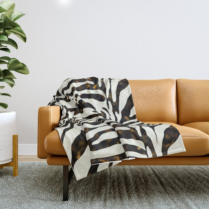 Tortoiseshell Zebra Throw Blanket Gallery Image 1