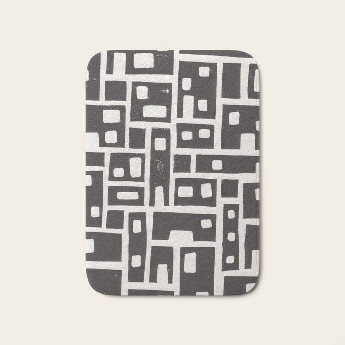 City / Lino Print Bath Mat Gallery Image 1