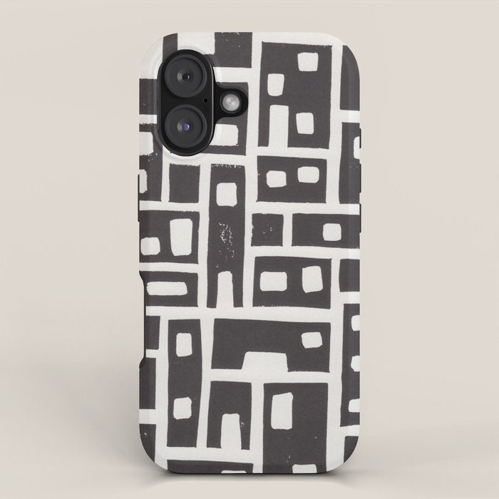 City / Lino Print iPhone Case Gallery Image 1