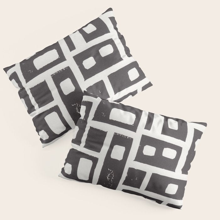 City / Lino Print Pillow Sham Gallery Image 3