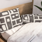 City / Lino Print Pillow Sham Gallery Image 2