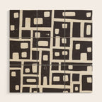 City / Lino Print Wood Wall Art Gallery Image 1