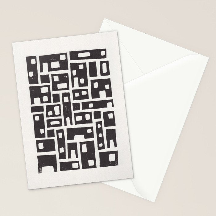 City / Lino Print Stationery Card Gallery Image 2
