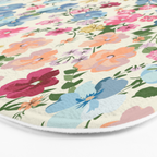 Blooming Cottage Garden Boho Floral Bath Mat Gallery Image 3