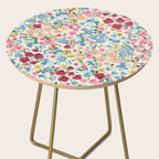 Blooming Cottage Garden Boho Floral Side Table Gallery Image 2
