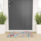 Blooming Cottage Garden Boho Floral Welcome Mat Gallery Image 3