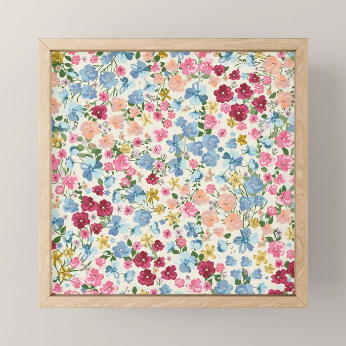 Blooming Cottage Garden Boho Floral Mini Art Print Gallery Image 1